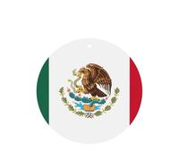 Juego de tarjetas de ambientadores redondos para coche, diseño de bandera de México, aroma a lavanda, 10/24 piezas