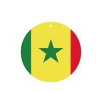 Juego de tarjetas de ambientadores redondos para coche, diseño de bandera de Senegal, aroma a lavanda, 10/24 piezas