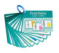 Juego de Tarjetas de Aprendizaje de fracciones Recurso de enseñanza de matemáticas de para Estudiantes Actividades en Educación en hogar Tarjetas de fracciones educativas Esenciales