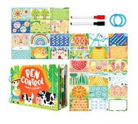 Juego de tarjetas de control de la pluma - Educación temprana Interactiva, Tarjetas de control de bolígrafo de capacitación a mano para niños | Formación de escritura a mano Carrds Book para el aula d