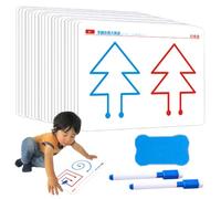 Juego de tarjetas de entrenamiento cerebral de 10 piezas para niños - Mejora la motricidad fina y la tarjeta de crecimiento bilateral - para la interacción entre padres e hijos