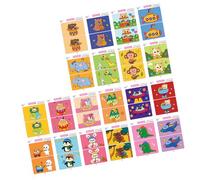 Juego de Tarjetas de Entrenamiento de discriminación Visual, 64 Tarjetas de desafío de Doble para desarrollar la Capacidad de Enfoque y Pensamiento lógico, Tarjetas educativas a Juego