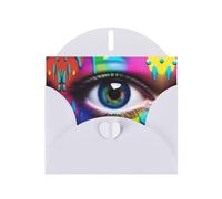 Juego de tarjetas de felicitación con estampado de lágrimas coloridas con interior en blanco, papel perlado blanco, tarjetas de cumpleaños, bodas para invitaciones de fiesta