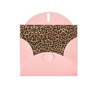 Juego de tarjetas de felicitación rosas con sobres, tarjetas en blanco con estampado de leopardo y guepardo para cumpleaños, día de San Valentín e invitaciones de fiesta