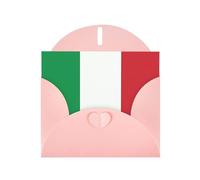 Juego de tarjetas de felicitación rosas con sobres, tarjetas en blanco con impresión de bandera de Italia para cumpleaños, día de San Valentín e invitaciones de fiesta
