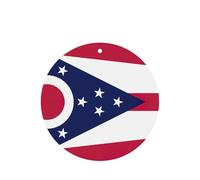 Juego de tarjetas de fragancia redondas con diseño de bandera del estado de Ohio, ambientador colgante de lavanda para decoración del hogar, 10 o 24 piezas