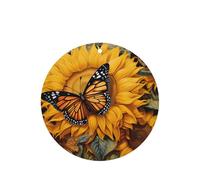 Juego de tarjetas de fragancia redondas de girasol, mariposa, ambientador colgante de lavanda para decoración del hogar del coche, 10 o 24 piezas