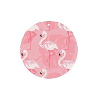 Juego de tarjetas de fragancia redondas de hojas de palmera de flamenco de verano, ambientador colgante de lavanda para decoración del hogar, 10 o 24 piezas