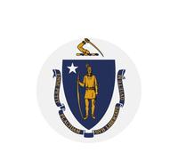Juego de tarjetas de fragancia redondas de la bandera del estado de Massachusetts, ambientador colgante de lavanda para decoración del hogar del coche, 10 o 24 piezas