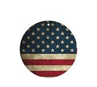 Juego de tarjetas de fragancia redondas de la bandera estadounidense, ambientador colgante de lavanda para decoración del hogar del coche, 10 o 24 piezas