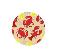 Juego de tarjetas de fragancia redondas de langosta y cangrejo, ambientador colgante de lavanda para decoración del hogar, 10 o 24 piezas