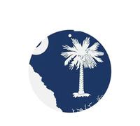 Juego de tarjetas de fragancia redondas de mapa de la bandera de Carolina del Sur, ambientador colgante de lavanda para decoración del hogar del coche, 10 o 24 piezas