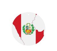 Juego de tarjetas de fragancia redondas de mapa de la bandera de Perú, ambientador colgante de lavanda para decoración del hogar, 10 o 24 piezas