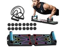 Juego de tarjetas de soporte Premium I mejorado concepto I Soporte gestiona el hogar en casa I 9 en 1 barra push up, tarjeta de fitness de rack elite multifunción plegable para entrenamiento completo