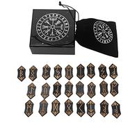 Juego de tarjetas de tarot de runas de madera nórdicas hechas a mano (25 piezas), como estrella de adivinación