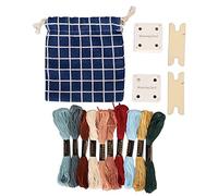 Juego de Tarjetas de Tejido de Madera Maciza, Kit de Tejido de Tableta de 30 Piezas con Hilo y Herramientas para Bufandas, Tapices, Manualidades