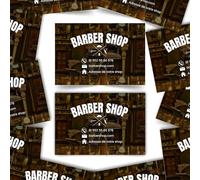 Juego de tarjetas de visita profesionales personalizadas e impresas - Barbero (100)