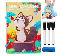 Juego de Tarjetas para Trazar | Juego Reutilizable para Motricidad Fina y Aprendizaje Temprano,Libro Interactivo para Aprender A Escribir Divertido Y Desarrollo De Habilidades Niños Niñas