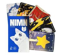 Juego de tarot gato, 78 cartas de adivinación, juego de oráculo para principiantes de 4,72 x 2,76 pulgadas con símbolos ilustrados, tarot de cartulina, lectura mística con un diseño lindo, guía