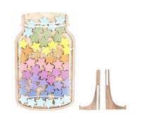 Juego de tarros de recompensa con estrellas: 10 botellas de deseos para niños con de madera, tarros creativos para acumular puntos, ayuda al aprendizaje para la motivación y la autodisciplina