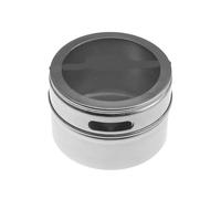 Juego de tarros magnéticos de acero inoxidable para especias, contenedor de almacenamiento de especias, condimentos de pimienta, herramientas con etiqueta de especias (plata, 1 unidad)