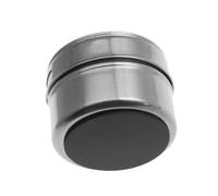 Juego de tarros magnéticos de acero inoxidable para especias, contenedor de almacenamiento de especias, condimentos de pimienta, aerosoles con etiqueta de especias (plata, 3 piezas)