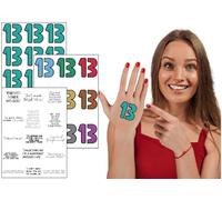 Juego de tatuajes temporales Taylor '13' para conciertos, más de 100 tatuajes extraíbles con letras y canciones, perfecto para trajes de concierto, multicolor