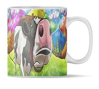 Juego de tazas de animales de granja con 4 x 11 onzas - Perro, caballo, vaca y oveja - Tazas de cerámica de alta calidad con motivos de animales | Taza de café, taza de té idea de regalo | Taza