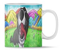 Juego de tazas de animales de granja con 4 x 11 onzas - Perro, caballo, vaca y oveja - Tazas de cerámica de alta calidad con motivos de animales | Taza de café, taza de té idea de regalo | Taza