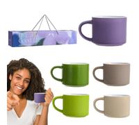 Juego de tazas de café,Juego de tazas de cerámica | Juego de 5 Tazas Pequeñas de Cerámica Tazas de Café,Tazas de té familiares, tazas para beber, taza de viaje con asa, taza de café moderna para su ho