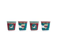Juego de tazas de café Winter Wonderland turquesa porcelana 90 ml 4 piezas - mar