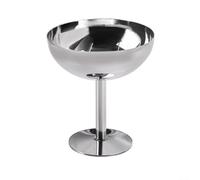 Juego de tazas de helado y cuencos de postre de acero inoxidable con galvanizado pulido, perfecto para servir helado, natillas, mousse, ensaladas y aperitivos en casa, picnic al aire libre, cumpleaños