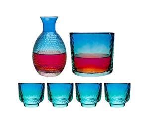 Juego de tazas de sake japonesas de vidrio resistente al calor, juego de tazas de sake caliente para whisky, licor, vodka, cerveza, bebida, , reunión, hogar, bar, comedor
