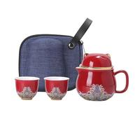 Juego de tazas de té de cerámica portátiles, a prueba de golpes | Portátil, compacto, apilable, ligero, portátil, apto para lavavajillas, para viajes, picnic, camping, senderismo