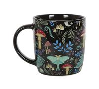 Juego de tazas encantadoras mañanas: taza con estampado de bosque oscuro + cuaderno A5 de abeja del bosque + cuaderno A5 de Luna Moth | Mística, caprichosa y apta para lavavajillas/microondas |