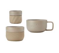 Juego de Tazas Familiares La Cafetiere 3pc - 380ml, 200ml y 100ml - Almendra