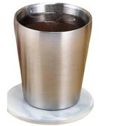 Juego de tazas for beber Metal acero inoxidable 304, café doble pared, apilables, reutilizables, for acampar al aire libre, artículos for en el hogar, 4 Uds Para café y bebidas(175ml 6oz,White)