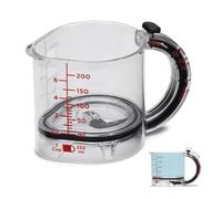 Juego de Tazas Medidoras de Secos - 4 en 1 Taza Medidora de Líquidos con Base Selladora Estilo Raspador,Herramienta de Medición Transparente Ajustable para Alimentos Segura en Lavavajillas