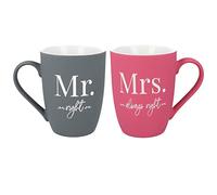 Juego de tazas MR & MRS/ Sr. y Sra · Set de Regalo · Superficie de Silicona SOFT TOUCH · Tazas con Grabado en ambos lados · Regalos de Boda, Aniversario · Novia Y Novio · San Valentín para Parejas