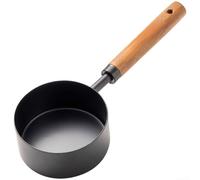 Juego de tazas y cucharas medidoras de acero inoxidable de alta calidad con asas de nogal sólido para tareas precisas de porción de ingredientes de cocina (R)