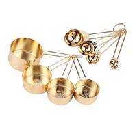 Juego de tazas y cucharas medidoras magnéticas, Juego de 8 tazas y cucharas medidoras de acero inoxidable para cocinar hornear Juego de cucharas y tazas apilables