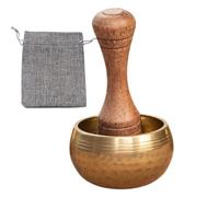 Juego De Tazón De Canto, Tazón De Equilibrio Emocional Tibetano, Kit De Curación De Chakra, Set De Ritual De Meditación Con Un Mazo De Madera Y Un Cojín Para Meditar, Y Al Alma Sanidad, 1 Pieza