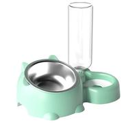 Juego de tazón de gato de comida y agua, con dispensador de agua, tazón de alimentación para mascotas, tazón de alimentación y agua, 16 grados para gatos y perros