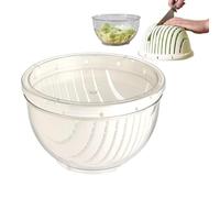 Juego de tazón de helicóptero de vegetales: recipiente de almacenamiento de ensaladas todo en, secador y almacenamiento de alimentos | Tazón de cocina ergonómico para lavar, cortar y mantener frut