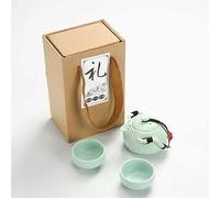 Juego de té chino de viaje de cerámica Kung Fu portátil, tetera de porcelana, tazas de Gaiwán, herramientas de ceremonia, mini pote de pingüino hecho a mano, juego de té de viaje para los amantes del