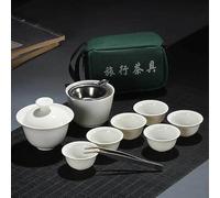 Juego de té de Kung Fu de Viaje Chino, Taza de té portátil de cerámica Blanca, Servicio de Porcelana, Taza Gaiwan de Ceremonia, Tetera Exquisita