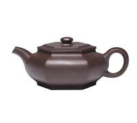 Juego de té de la Tarde Juego de té Chino Zisha Tetera Hecha a Mano con Forma Hexagonal Tetera de Barro púrpura de Mineral Crudo 260 ml Tetera de Arcilla púrpura Yixing Juego de té para Adultos