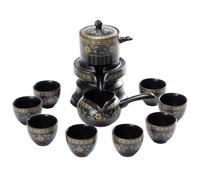Juego De Té De La Tarde Juego Té Hombre Perezoso Arena Púrpura Piedra Creativa Retro Molienda Taza Kung Fu Olla Para El Hogar Fabricación Automática Simple Y Moderna Juegos De Té(C)