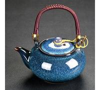 Juego de té de la tarde Tetera para hacer té de flores para el hogar Tetera de gran capacidad de 700 ml Cafetera de cerámica con viga Juego de té Tetera pequeña Juego de té para adultos (D)