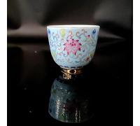 Juego de té de porcelana china vintage hermosa e inusual para los amantes del té Puer Oolong Kung Fu Tieguanyin Flower Green Tea Travel Tea Set para amantes del té (azul cielo)